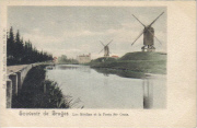 Souvenir de Bruges - Les Moulins et la Porte Sainte Croix