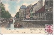 Zabern - Saverne.  Rhein-Marne-Kanal mit Schloss   Canal de la Marne au Rhin avec château