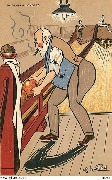Bowling  à Londres (Caricature d'Edouard VII)