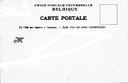 UPU Belgique CARTE POSTALE Ce côté est réservé à l'adresse - Zijde voor het adress voorbehouden non divisé M avec timbre sans lignes