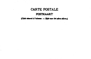 Carte Postale - Postkaart (Côté réservé à l'adresse. - Zijde voor het adres alleen.) Dos non divisé belge classique sans M ni lignes barre A horizontale