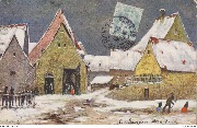 (Rue d'un village enneigée)