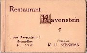 Bruxelles. Restaurant Ravenstein (page recto du carnet)