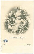 S.A.R.Mgr Prince Léopold(bébé assis sur fauteuil en osier)