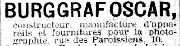 Burggraf Oscar rue des paroissiens 10 Bottin 1910