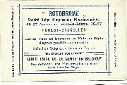 (Verso de carte publicitaire Rotobrome Société d'Impression Photomécanique....)