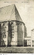Abbaye de la Cambre à Bruxelles.Abside de l'eglise Publicité sBP