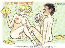 Humour. Jeu de soci&eacute;t&eacute;. La belote (naturistes)