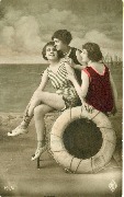 (trois baigneuses assises, filet et bou&eacute;e)