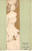Demi-Vierge. (de trois-quart, tenant une branche fleurie)