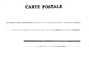 Carte Postale non divis&eacute; 4 lignes pas timbre sans M