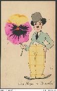 Une pens&eacute;e de Bruxelles (Charlot portant une pens&eacute;e)