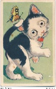 (Chat et papillon. Yeux mobiles)