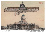 Le roi Albert 1er au dessus du Palais de Justice. Souvenir de l'Exposition de Bruxelles