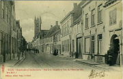 Sluis, Kapelstraat en Stadhuistoren Rue de la Chapelle et Tour de l'H&ocirc;tel de Ville