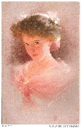 Femme au ch&acirc;le rose
