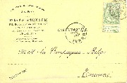 Carte de correspondance de Désiré Van Danzig circulée en 1907