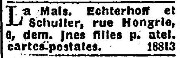 La maison echterhoff et Schuller, rue Hongrie 6, dem Jnes filles pour atel. cartes-postales
