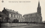 Vierset-lez-Huy. Eglise et école communale Vierset-lez-Huy. Eglise et école communale