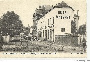 Court-Saint-Etienne. Entrée du village et sortie de la gare. Hôtel Materne