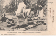 Cuisson du latex et des galettes de caoutchouc (Lusambo)