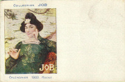 JOB. Calendrier 1903. Maxence. femme couchée devant nymphéas.