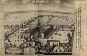 Auderghem  L'Ancienne Abbaye du Rouge-Cloître (1725) d'après les archives de la Bobliothèque Royale