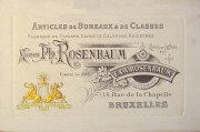 Carte de visite Ph. Rosenbaum format 16,3 x 10,8 cm Carte de visite Ph. Rosenbaum format 16,3 x 10,8 cm