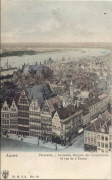 Anvers - Panorama - Anciennes Maisons  des Corporations et vue de l'Escaut