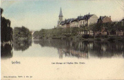 Les étangs d'Ixelles et l'église Ste-Croix