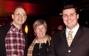 Xavier Languy, Thérèse Jacobs et Sébastien Delcampe en décembre 2010