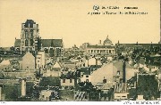 Anvers. Panorama. A gauche, la Tour de l'Eglise Saint-Jacques