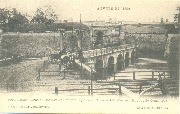 Anvers en 1860, Porte Rouge. Ligne du Chemin de Fer vers la porte du Rhin. Actuellement avenue du Commerce
