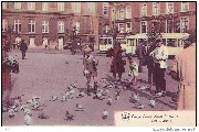 Liège. Place Saint-Lambert Les pigeons