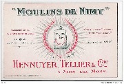 Moulins  de Nimy,Hennuyer Tellier et Cie à Nimy-lez-Mons