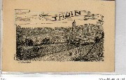 Dessin pour impression de cartes postales? Vue de Thuin- F.Xhardez