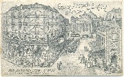Grands Magasins St Géry Bruxelles, rue Jules Van Praet, 37 et 39 Coin de la place St-Géry illustrée par Xhardez