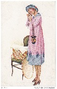 Parisiennes à la mode de 1917. La robe rose