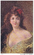 Portrait d'une femme en robe jaune