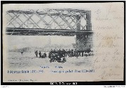 Tamise Temsche Dichtgevrozen Schelde 1890-1891-Escaut gelée pendant l'hiver 1890-1891(vue avec pont)