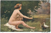 Femme nue aux canards