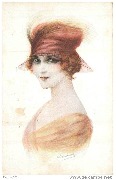 Poupées de Paris. (Femme au chapeau marron)
