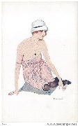 Les Fétiches à la Mode (Femme avec un pendentif, assise sur un coussin)