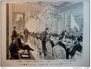 La conférence anti-esclavagiste de Bruxelles-Salle des Ministres plénipotentiaires-gravure sur bois