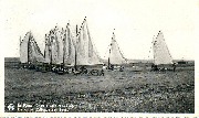 La Panne Chars à voile et la Plage-De Panne Zeilwagens en Strand