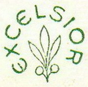 lettres EXCELSIOR entourant 3 feuilles+2 petits fruits? lettres EXCELSIOR entourant 3 feuilles+2 petits fruits?
