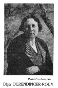 Olga Derendinger Roux. tiré du journal Le mouvement féministe de Genève 12janvier 1935 Olga Derendinger Roux. tiré du journal Le mouvement féministe de Genève 12janvier 1935