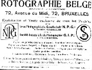 Rotographie belge 72 avenue du Midi, Bottin 1911