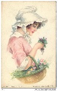 (Jeune fille au panier fleuri)