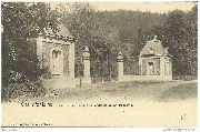 Chaudfontaine. Entrée des jardins du château de La Rochette.